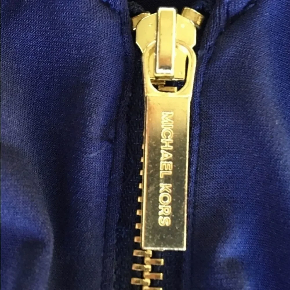 Michael Kors Women’s Blue Zip Front Mini Dress M - Picture 7 of 9